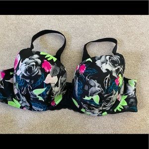 BLACK FLORAL 360° BACK SMOOTHING PUSH-UP BRA